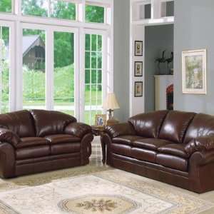   L55 85 Castlerock Leather Sofa and Loveseat Set Furniture & Decor