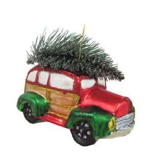 Car with Tree Christmas Ornament