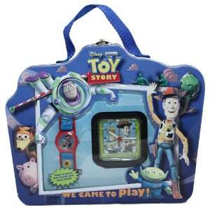 Disney Toy Story Buzz Lightyear & Woody Tin Box , Kid Quartz Watch 