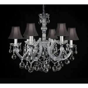  A83 BLACKSHADES/SILVER/BALLS/7002/6 Chandelier Lighting 