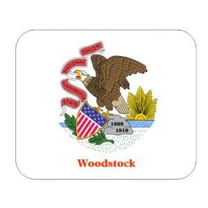  US State Flag   Woodstock, Illinois (IL) Mouse Pad 