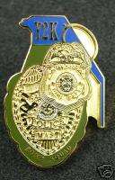 Y2K Bomb Romb Squad San Diego Police Fire Comm Pin  