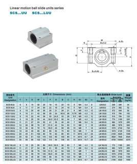 4x CNC Router SC6UU linear ball bearing 6mm XYZ table  