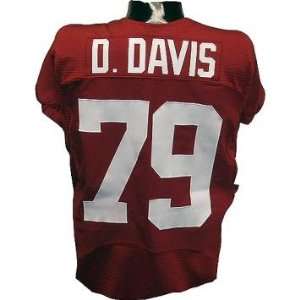  Drew Davis #79 Alabama 2008 09 Game Used Maroon Jersey (50 