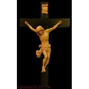 Terracotta and Wood Crucifix 