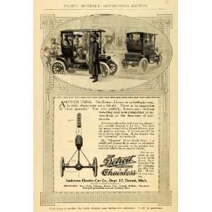  1911 Ad Anderson Electric Chainless Antique Car Detroit 