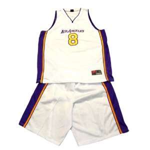  Los Angeles Basketball Jersey Set #8 White, Purple 