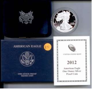 HOLY SMOKES 2012 W Proof American Silver Eagle with Box and COA free 