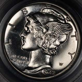 1942 PCGS PR65 PROOF MERCURY DIME WATERY MIRRORS  