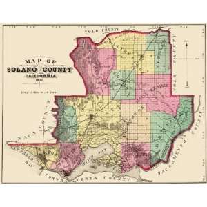  SOLANO COUNTY CALIFORNIA (CA/VACAVILLE) MAP 1877