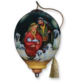 Magical Nativity Hand Painted Christmas Ornament Gift  
