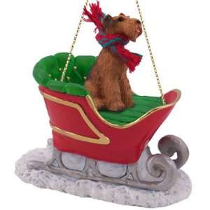  Airedale Sleigh Dog Christmas Ornament