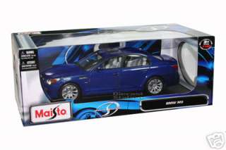MAISTO BMW M5 DIE CAST MODEL CAR 1/18 BLUE NEW  