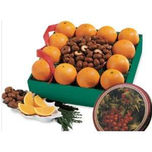   Gift Basket   Orchard Fresh Navel Oranges & Chocolate Covered Cashews