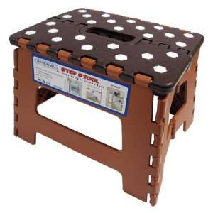 Step Stool   Imperial Easy Folding Step Stool With Handles   Brown 