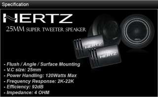 Hertz HT 25 1 25mm Car Tweeters Speakers ~NEW IN BOX  
