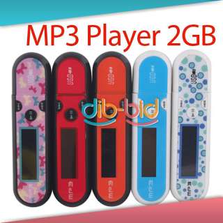 USB 2.0 Fashion Digital 2GB 2 GB LCD Colorful  Music Player USB 