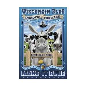  Wisconsin Blue   Mooven Forward 24x36 Giclee