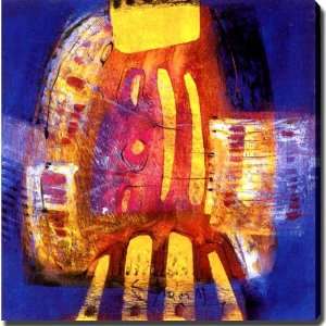  Abstract Blue, Yellow and Red Giclee Canvas Oil Brush 