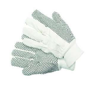  Cotton Drill with PVC Dots Mens Gloves   Large Patio 