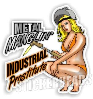 Metal Manglin WELDER stickerheads decal union  