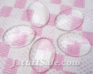   glass dome oval cabochons for cameo settings (18mm x 25mm)  