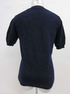 ESCADA SPORT Blue Wool Cashmere Short Sleeve Sweater LG  
