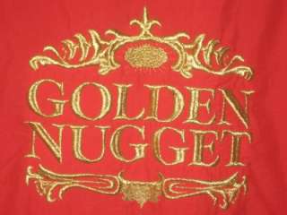 For Sale is a Golden Nugget Casino Embroidered Logo Mens Zipper Red 