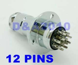 12 Pin Aviation Amphenol Cable connector plug 19mm 20mm  