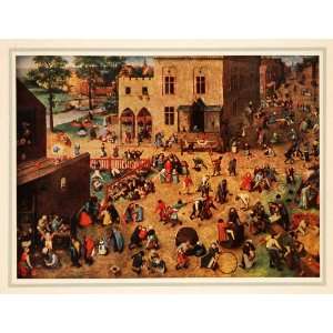  1937 Tipped In Print Pieter Brueghel Flemish Painter Art 