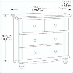 harbor view 3 drawer chest in antique white finish 2954 turned feet 