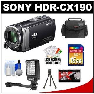 Sony Handycam HDR CX190 1080p HD Video Camera Camcorder (Black) with 
