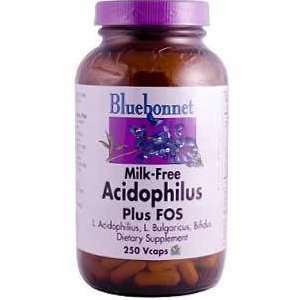  Milk Free Probiotic Acidophilus plus FOS 250 Vcaps 2 Pack 