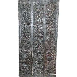 Antique Kama Sutra Indian Art Furniture Wood Hand Carved Home Interior 