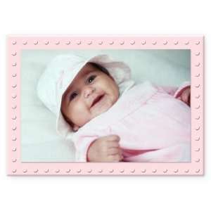  Baby Pink Photo Birth Announcement