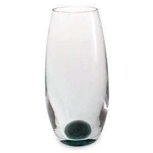  Designer art glass vase, Crystal Jade