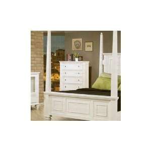  Wildon Home Glenmore Five Drawer Chest in White Furniture 