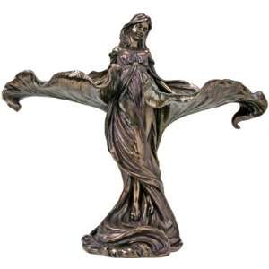  Art Nouveau   Calista On Lilly Pads   Collectible Figurine 