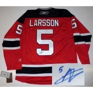  Adam Larsson Signed New Jersey Devils Jersey Real Rbk Coa 