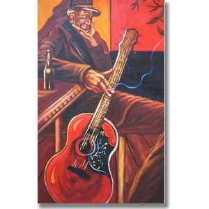  Red Guitar by Adam Stone (19x30)