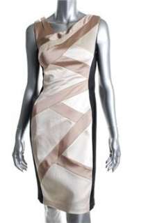 Jax NEW Beige Versatile Dress Colorblock Sale 14  