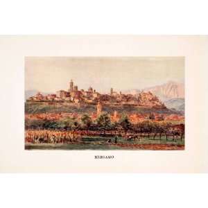  1911 Print Bergamo Italy Alps Cityscape William Wiehe 