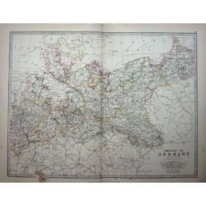    MAP 1888 GERMANY EMPIRE SAXONY OLDENBURG BALTIC SEA
