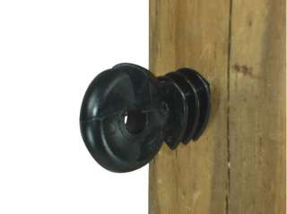 Wood Post Screw in Ring Insulator Black Electric Fence  