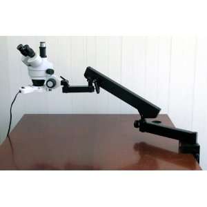 7x 45x Super Widefield Trinocular Articulating Zoom Microscope + Ring 