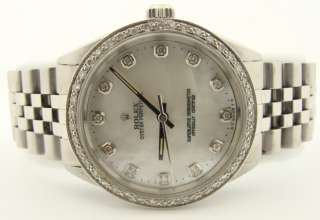 Ladies Rolex Oyster Perpetual SS Diamond Datejust Watch  
