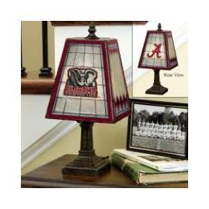   ART GLASS TABLE LAMP (14 Tall with 7 Wide Glass Shade) Sports