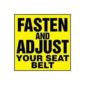  Labels FASTEN AND ADJUST YOUR SEAT BELT 2 x 2 Adhesive 