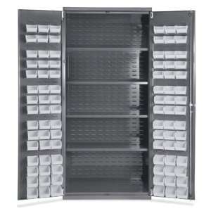  78 Bin Storage Cabinet with Shelves   90 Clear Bins