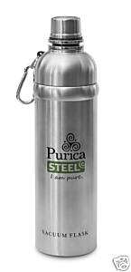 Purica 18oz Stainless Steel Water Sports Vacuum Bottle  